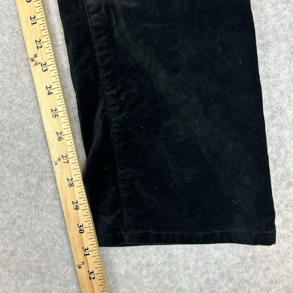 Sundance Velvet Pants Women's Size 14 Black Straight Leg Stretch - Picture 5 of 8